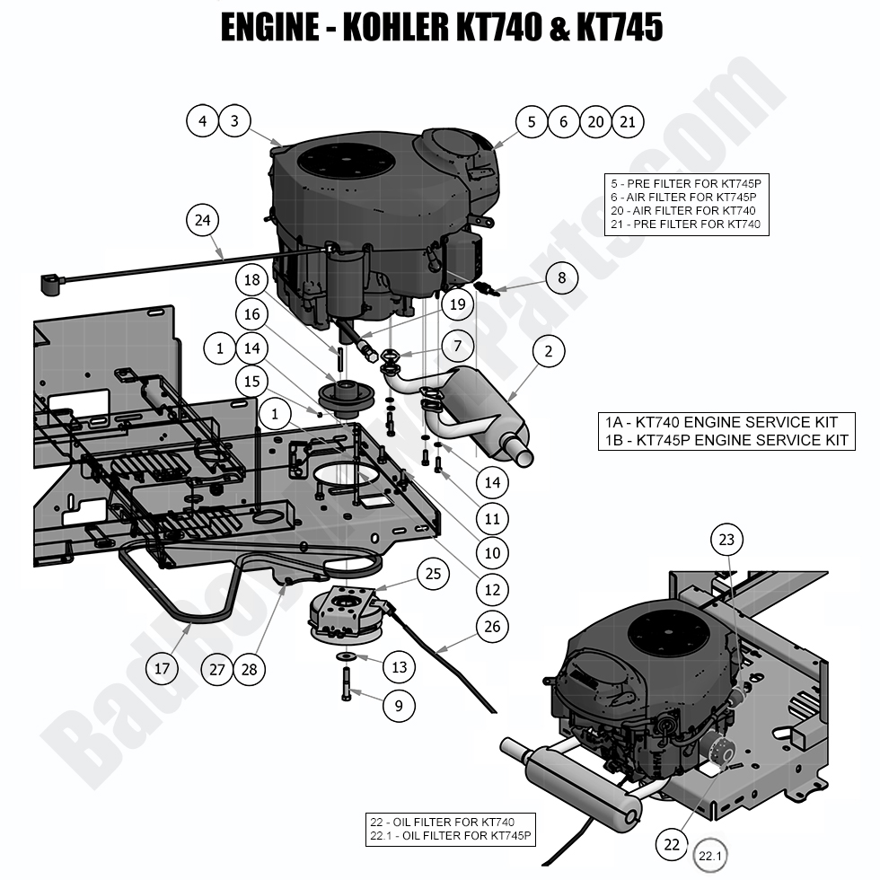 2018 ZT Elite Engine - Kohler KT740 & KT745